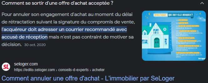 Modèle lettre d'offre d'achat immobilier avec clause suspensive